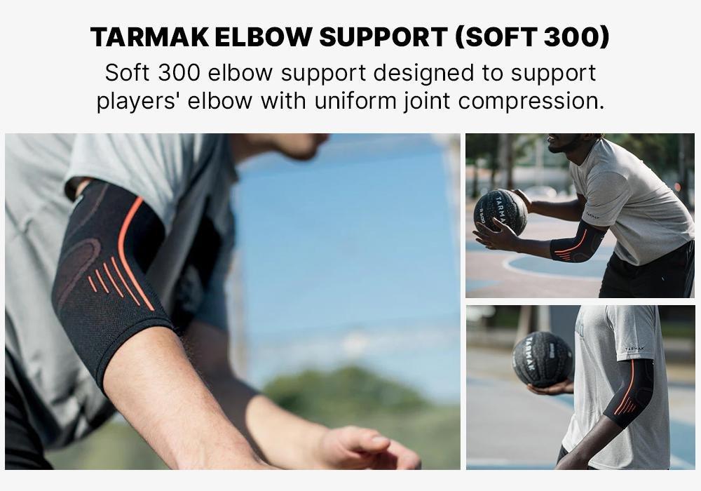 Soft 300 Right/Left Men's/Women's Elbow Support, Black, No Color, large image number 3
