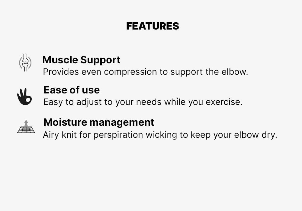 500 Right/Left Elbow Support, Black, , large image number 3