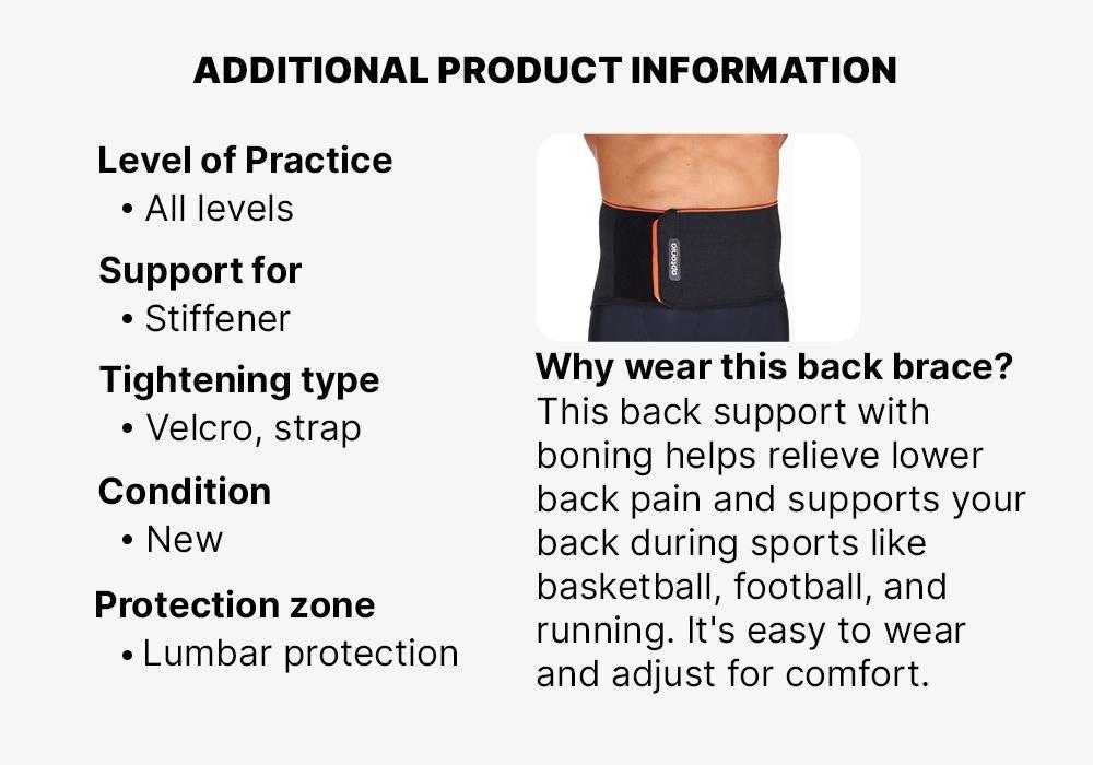 Soft 300 Supportive Lumbar Brace, Black, No Color, large image number 10