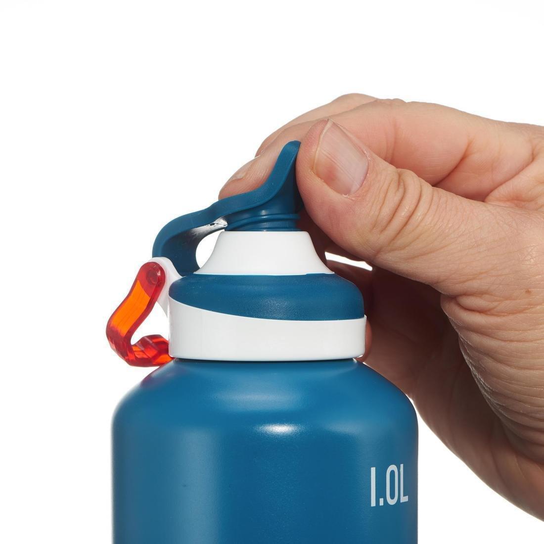 Quick-Opening Aluminium Flask, Blue, No Color, large image number 1