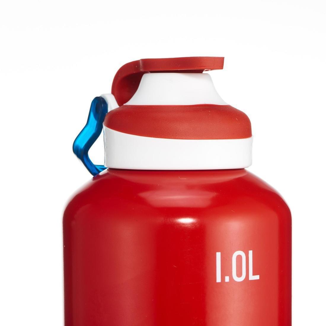 Quick-Opening Aluminium Flask, Brick Red, No Color, large image number 3