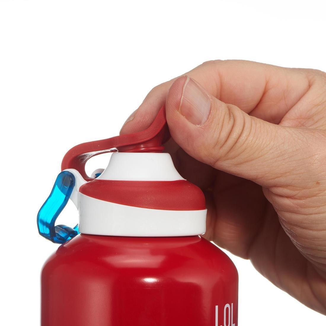 Quick-Opening Aluminium Flask, Brick Red, No Color, large image number 5