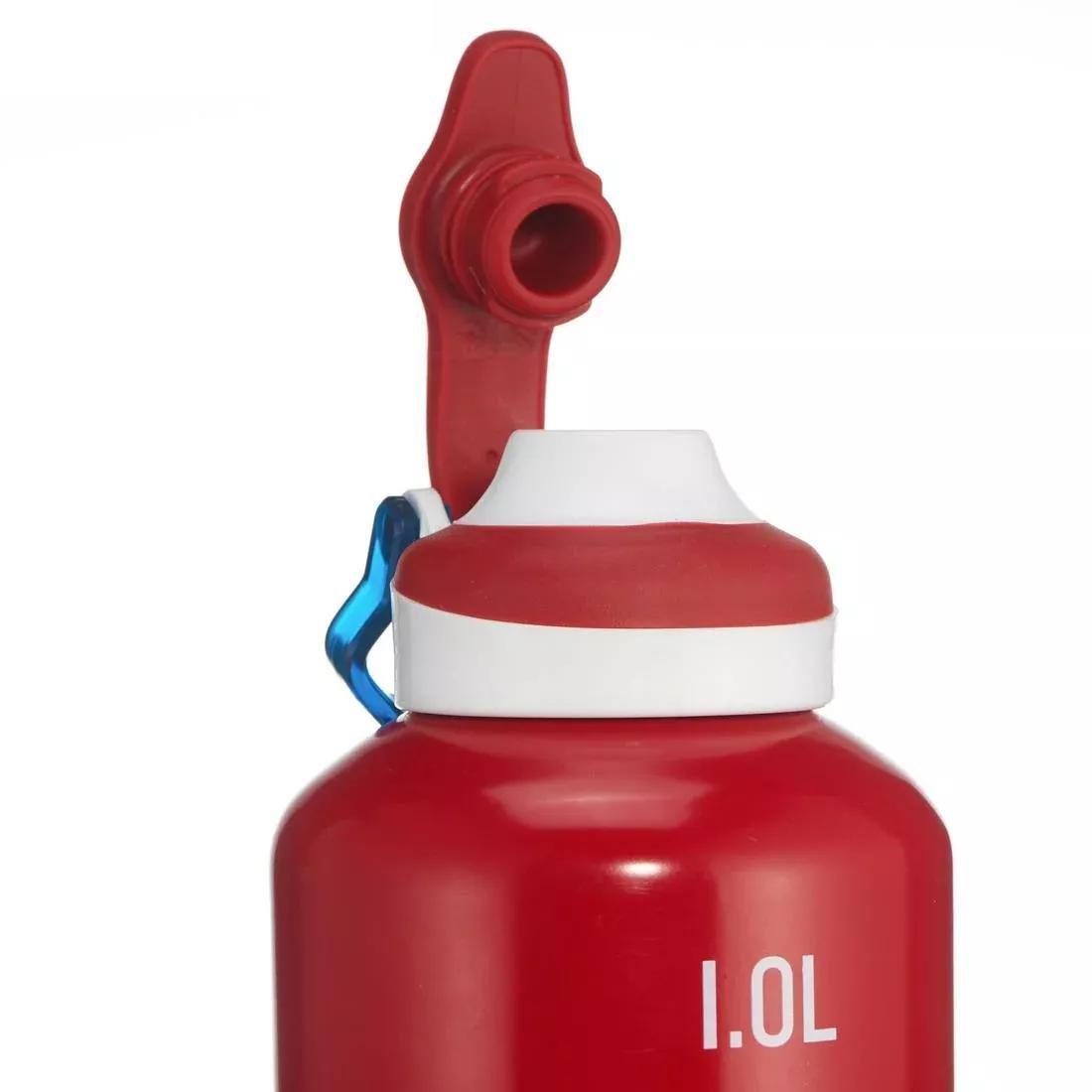 Quick-Opening Aluminium Flask, Brick Red, No Color, large image number 6