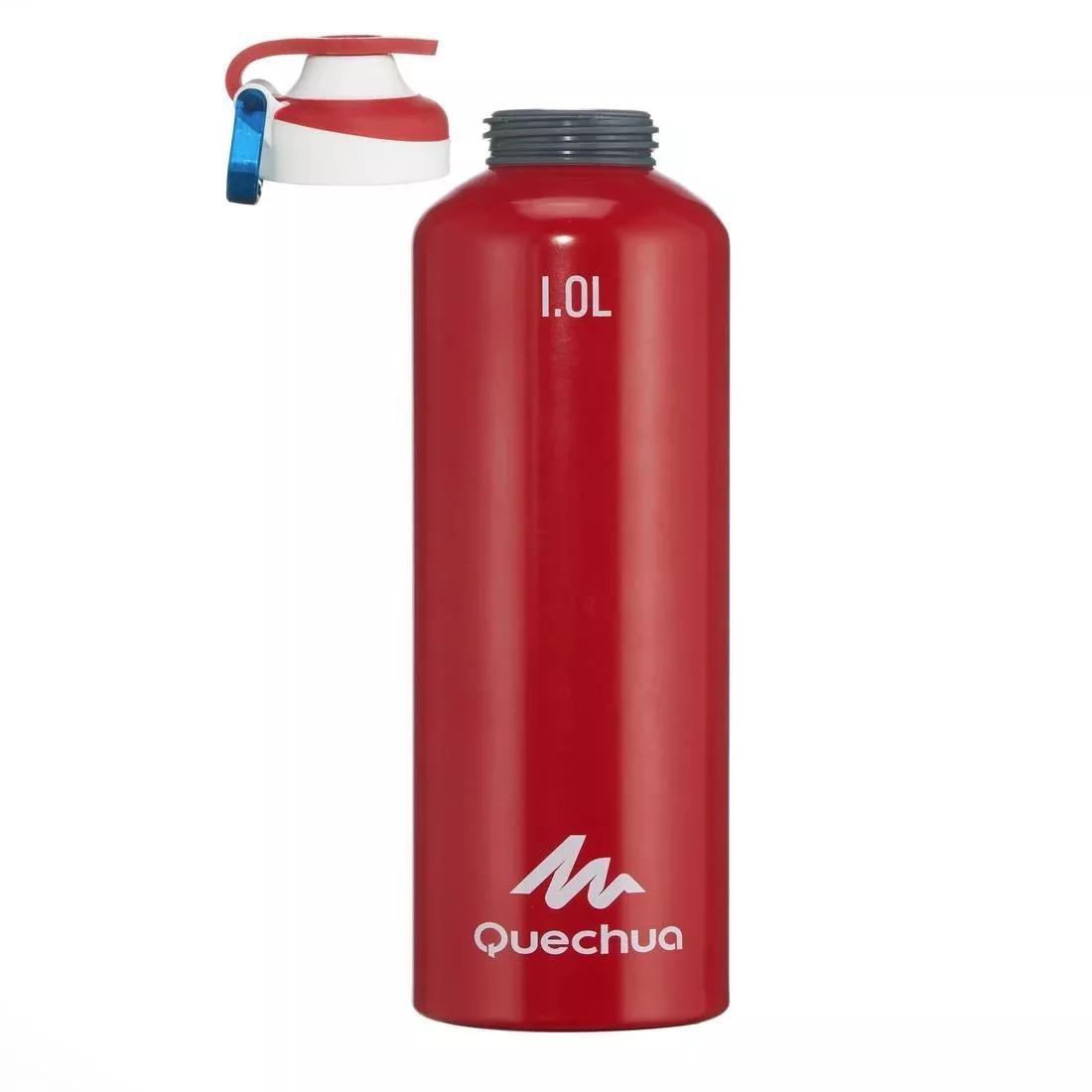 Quick-Opening Aluminium Flask, Brick Red, No Color, large image number 10