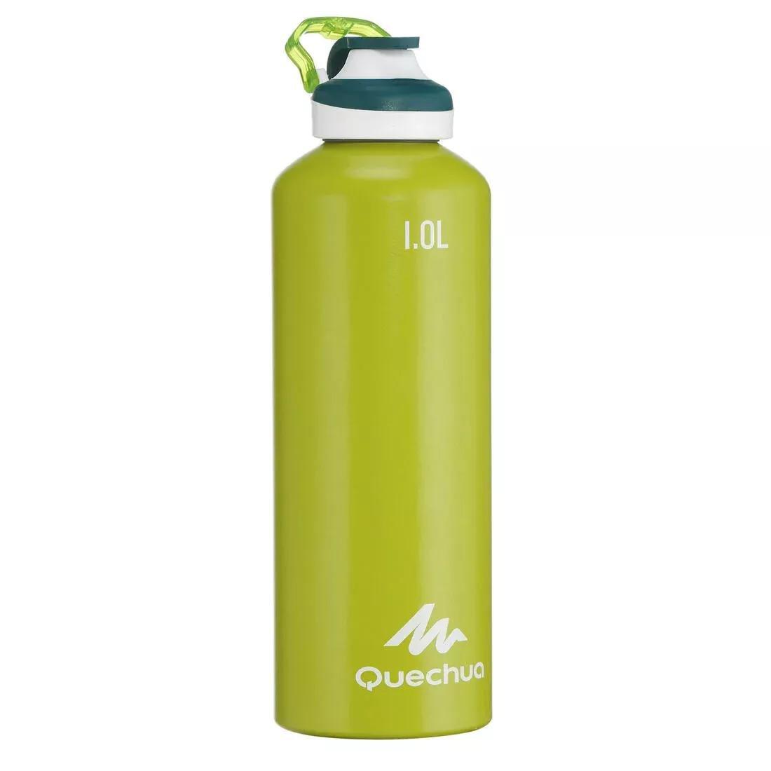 1L Quick-Opening Aluminium Flask, Green, No Color, large image number 0