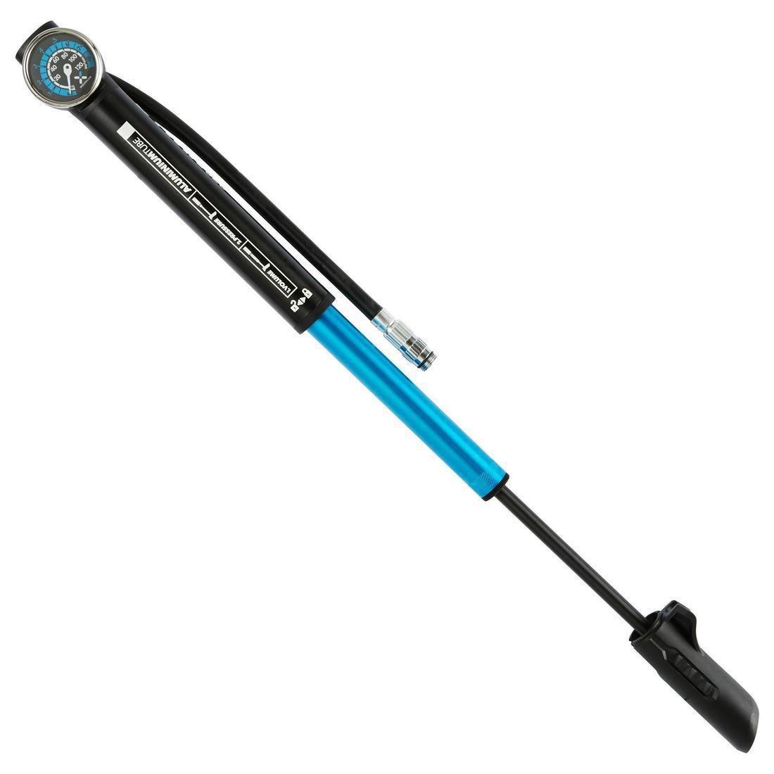 Telescopic Hand Pump With Pressure Gauge, Metal, No Color, large image number 0