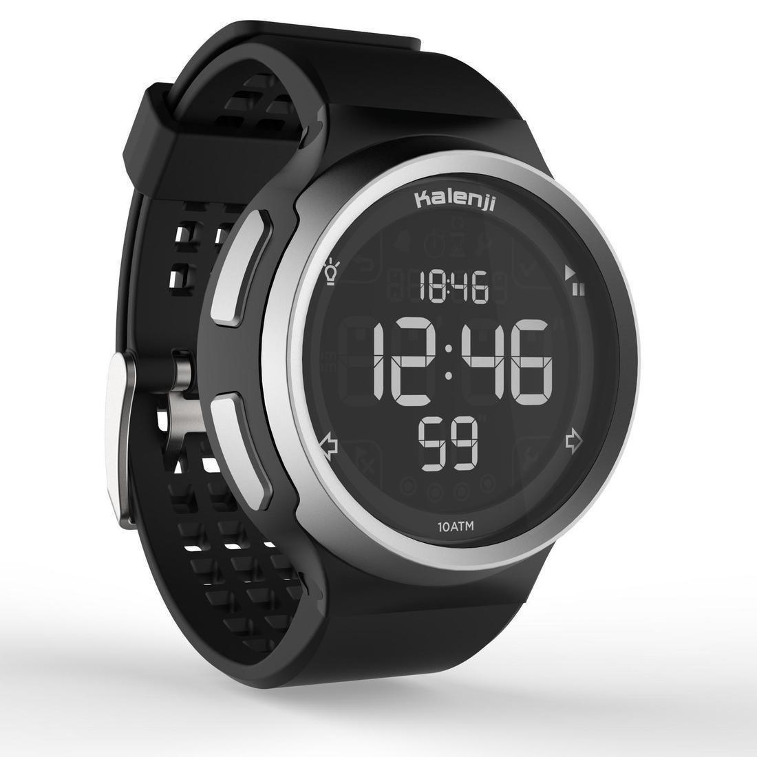 W900 Men's Running Stopwatch Reverse Screen, Black, No Color, large image number 1