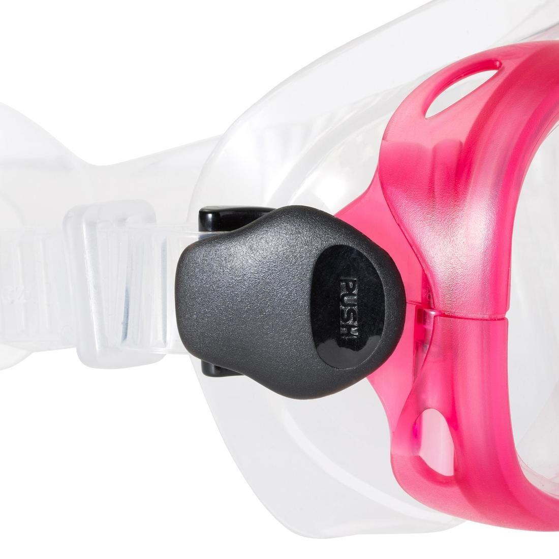 Kids Unisex Snorkelling Mask Snorkel Fins Set - Snk 500, Pink, No Color, large image number 5
