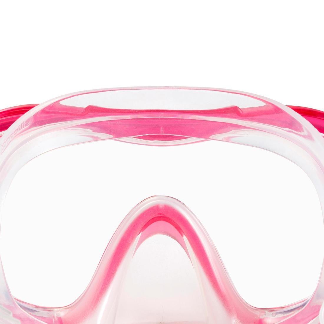 Kids Unisex Snorkelling Mask Snorkel Fins Set - Snk 500, Pink, No Color, large image number 6
