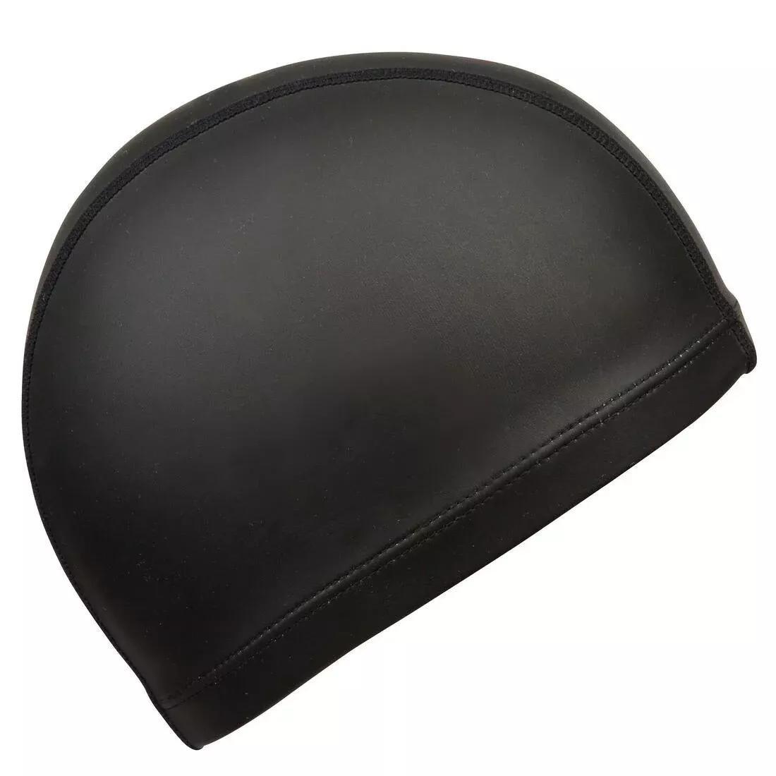 Adult Silicone Mesh Swim Cap, Black, , large image number 2