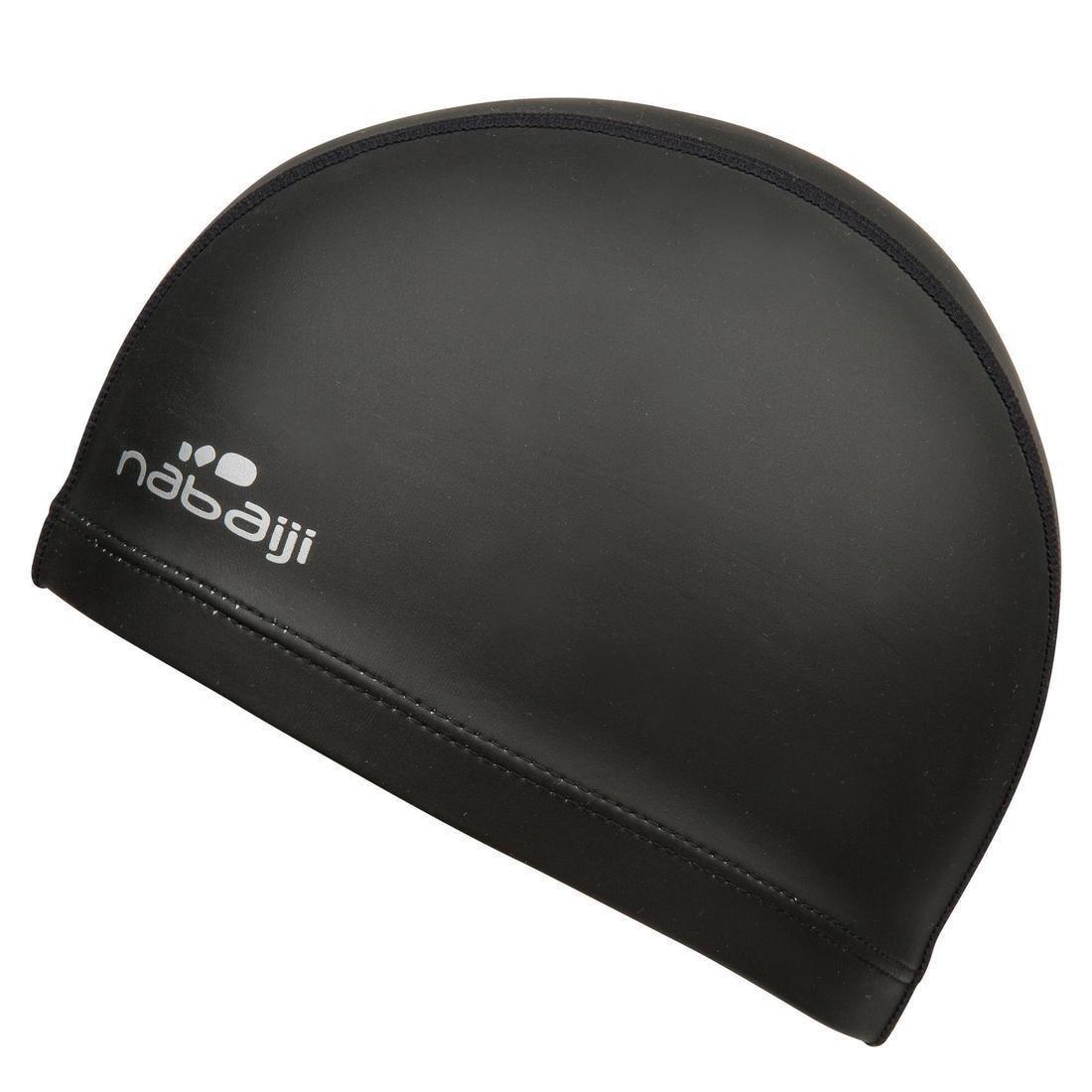 Adult Silicone Mesh Swim Cap, Black, , large image number 3