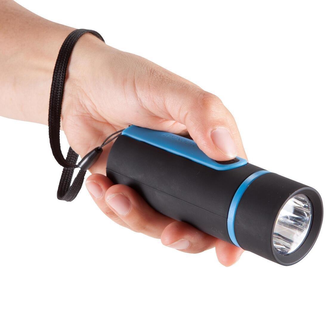 FORCLAZ - Bivouac Battery-Powered Torchlight - ONbright 300 Rubber Blue - umens, Black