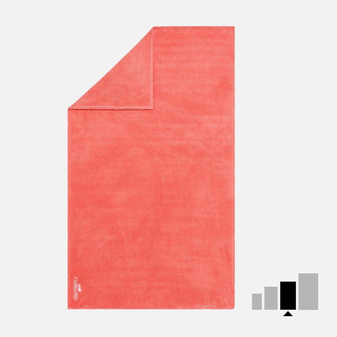 Ultra-Soft Microfibre Towel, Pink, No Color, large image number 1