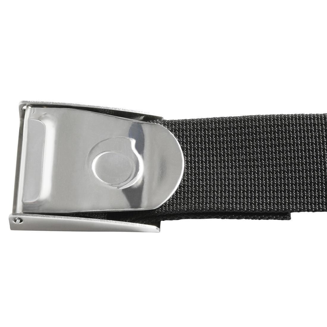 Scd Diving Belt With Stainless-Steel Buckle, Black, No Color, large image number 3