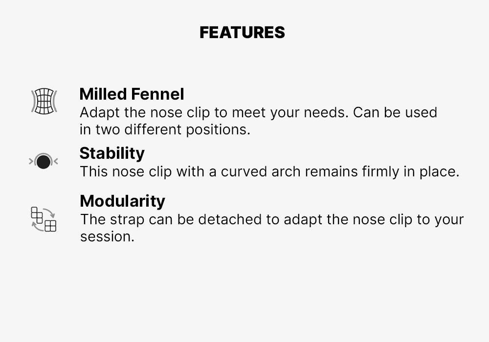 Swimming Nose Clip With Detachable White Strap, Cream, No Color, large image number 5