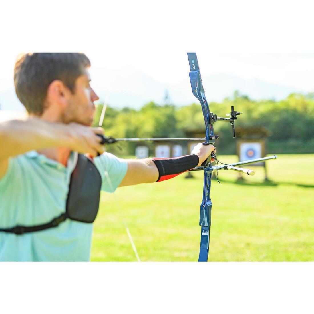 Long Archery Armguard Club - 700, Red/Black, No Color, large image number 1