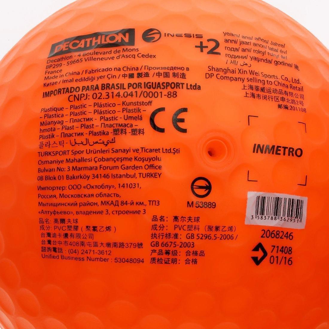 Kids Inflatable Golf Ball 500, Orange, No Color, large image number 5