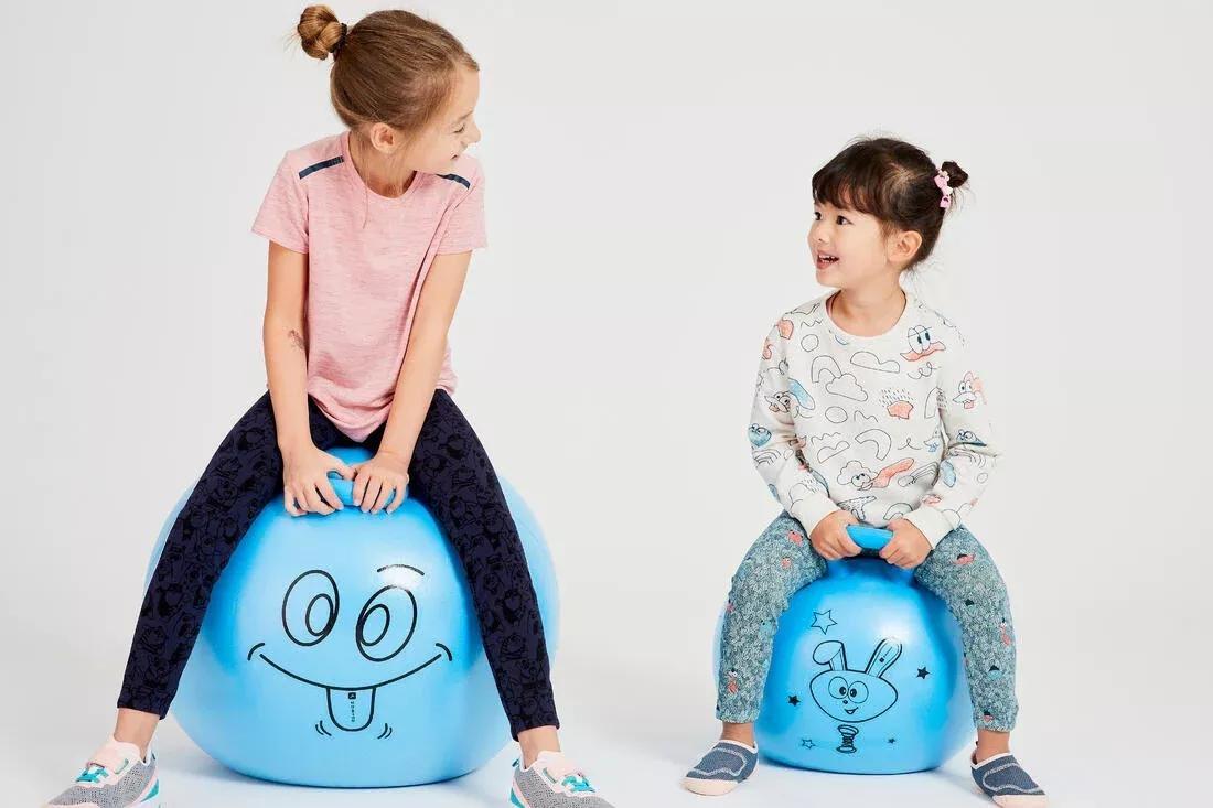 Kids Gym Hopper Ball Resist, Turquoise, No Color, large image number 3