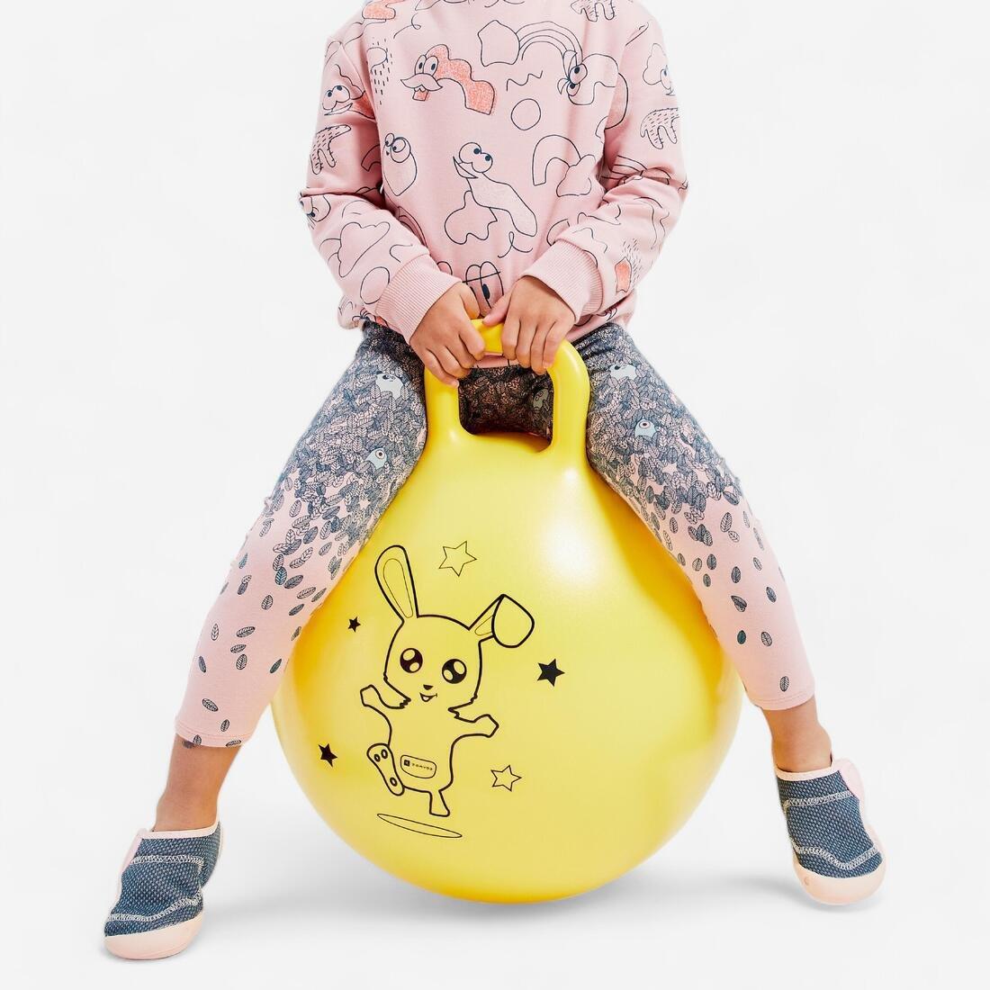 Kids' Gym Hopper Ball Resist, Yellow, No Color, large image number 0