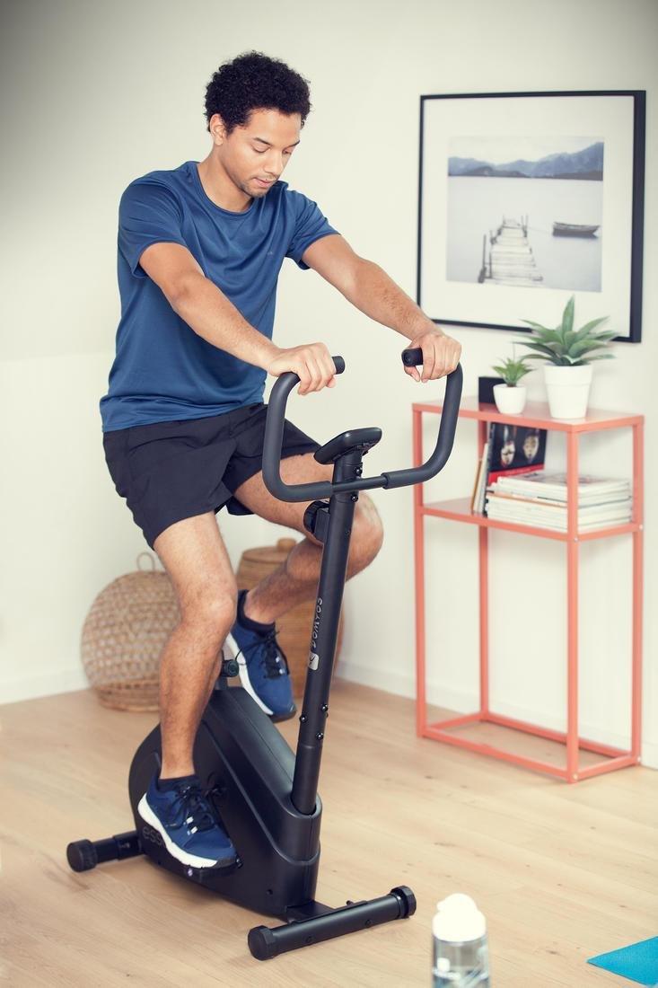 Essential Exercise Bike, Black, No Color, large image number 7