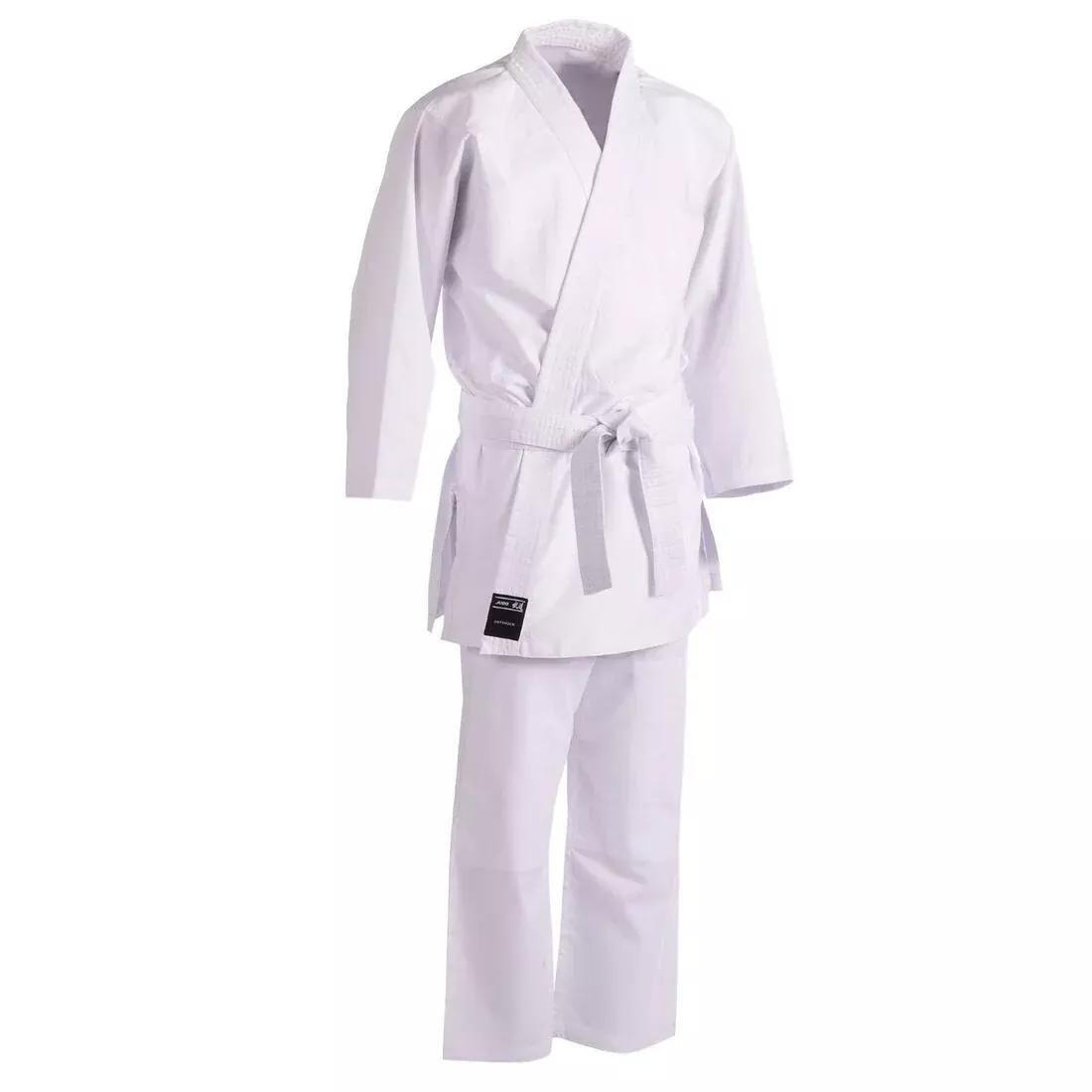 Kids' Judo Aikido Uniform 100-White, No Color, medium