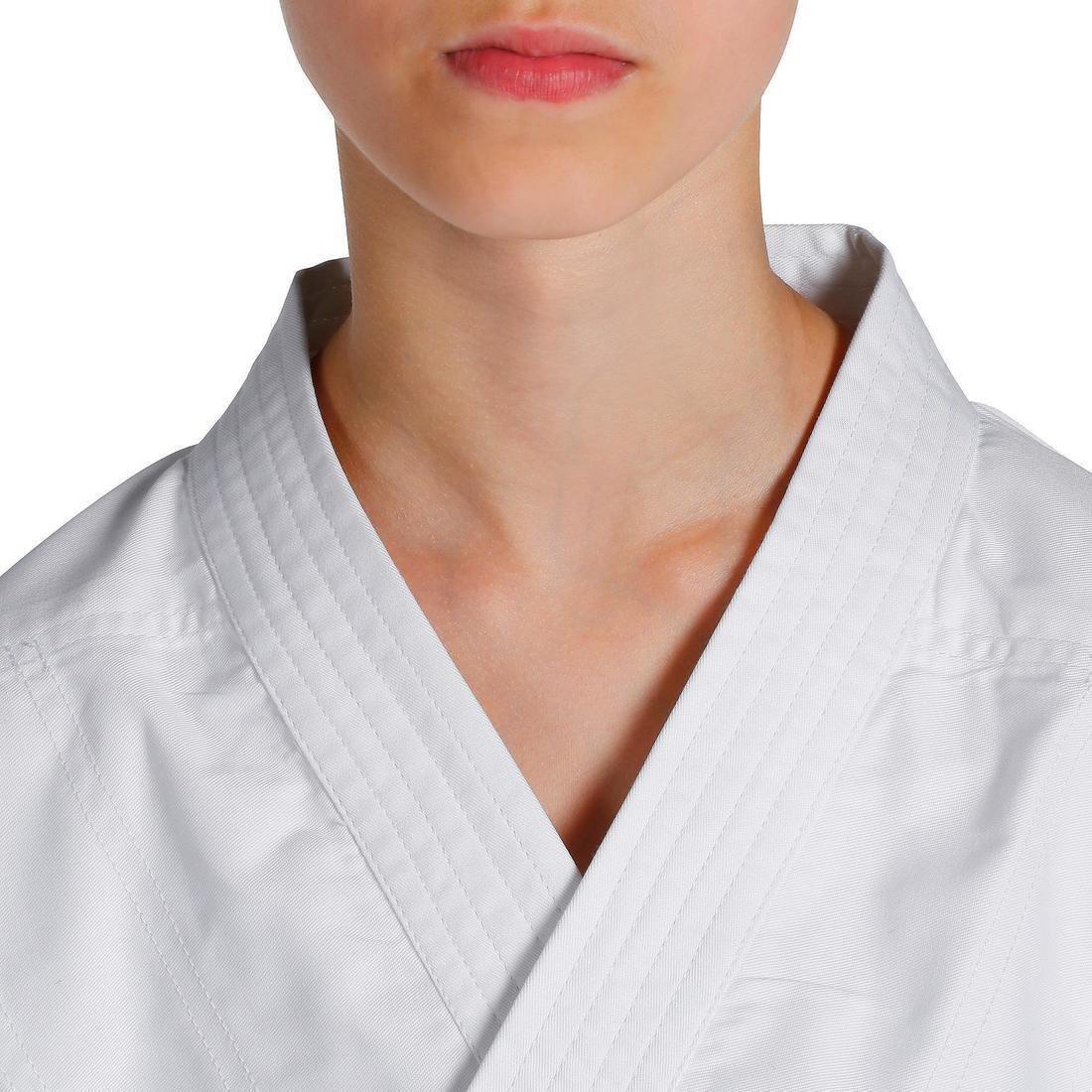 Kids' Judo Aikido Uniform 100-White, No Color, large image number 6