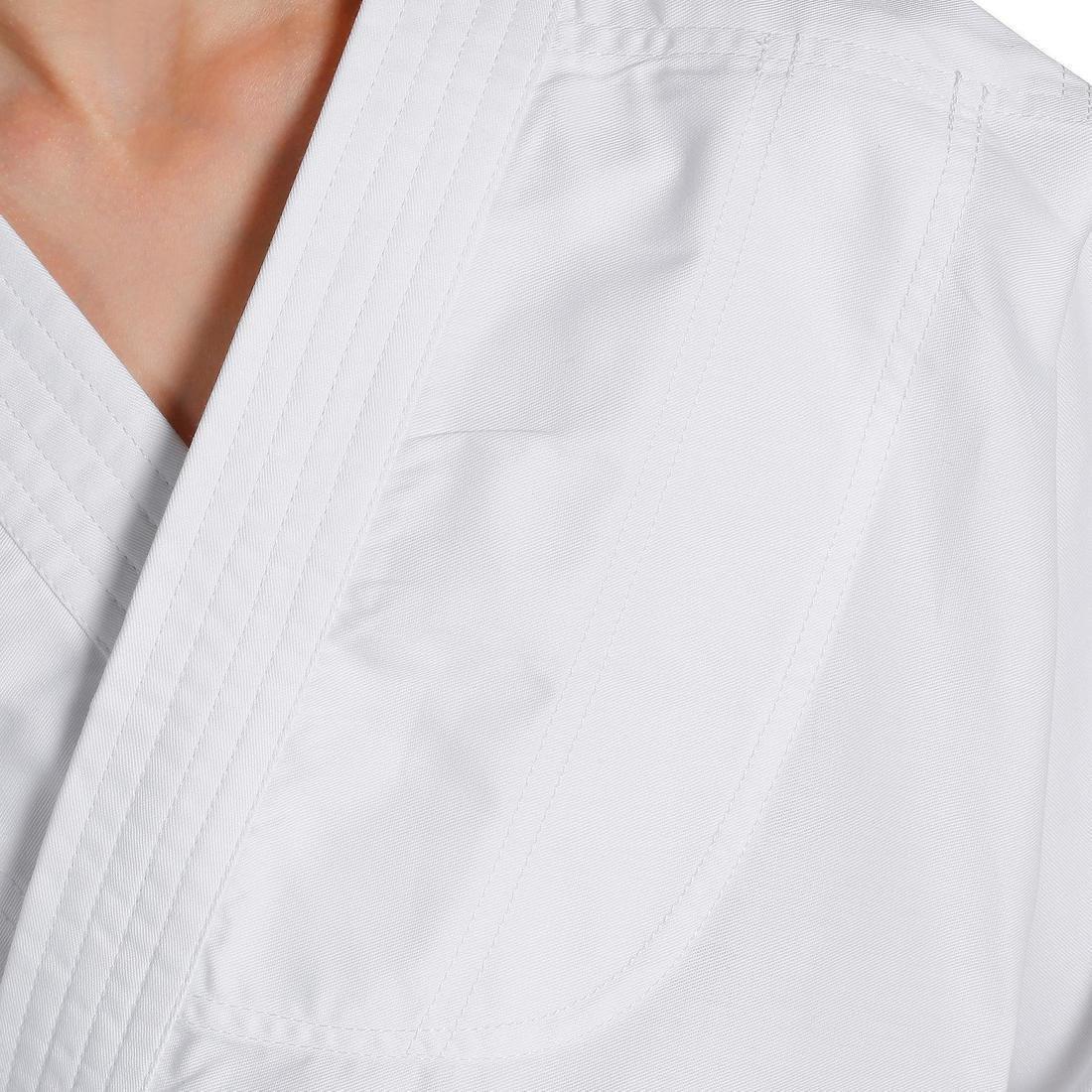 Kids' Judo Aikido Uniform 100-White, No Color, large image number 7