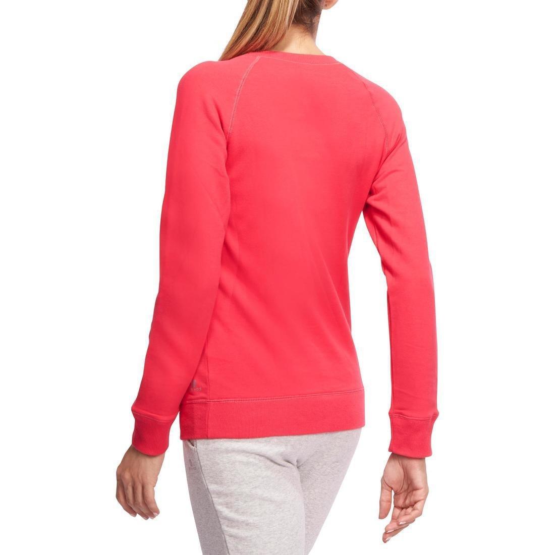 Women Crew Neck Gym & Pilates Sweatshirt, Pink, No Color, large image number 3