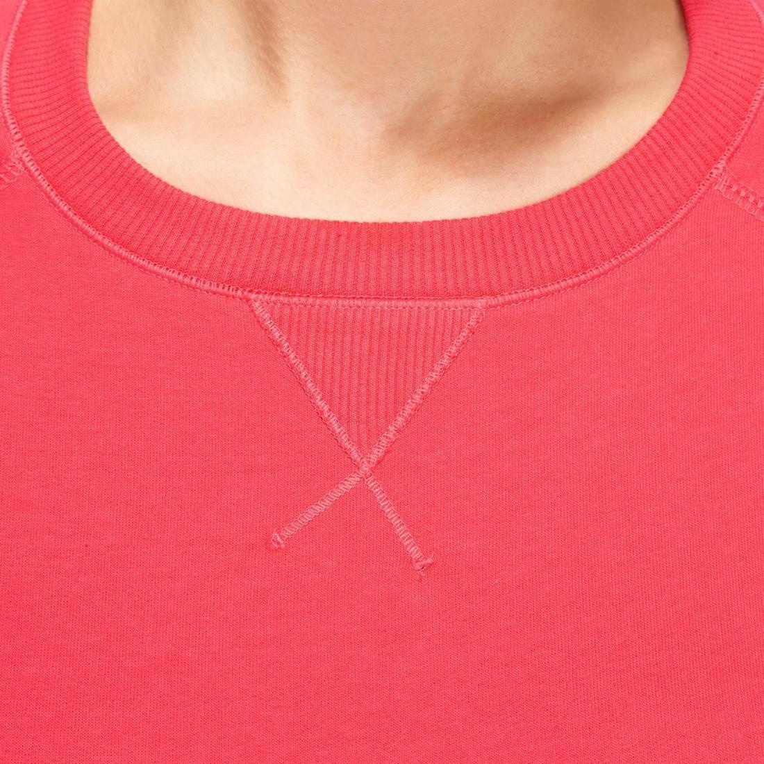 Women Crew Neck Gym & Pilates Sweatshirt, Pink, No Color, large image number 6