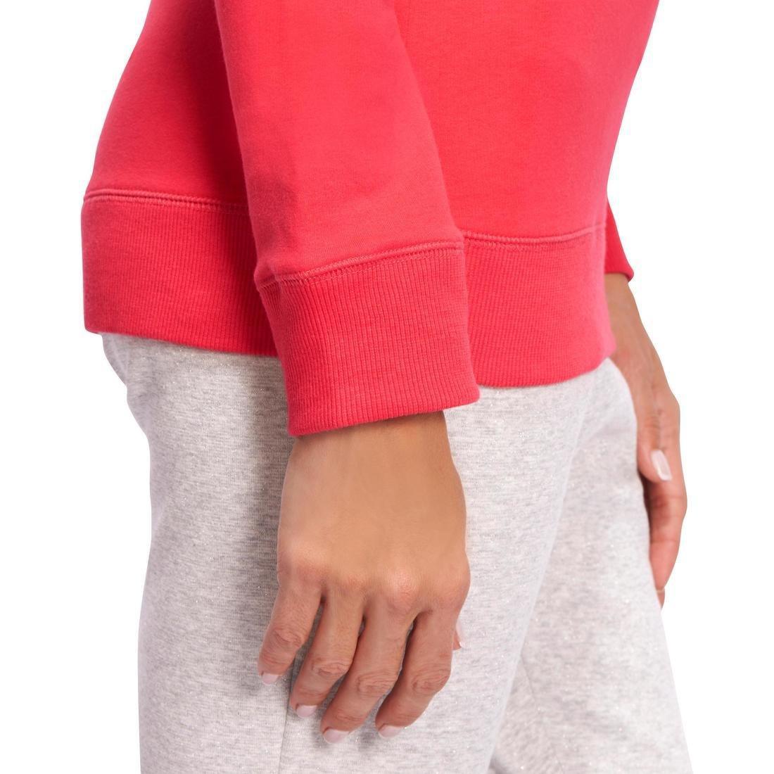 Women Crew Neck Gym & Pilates Sweatshirt, Pink, No Color, large image number 8