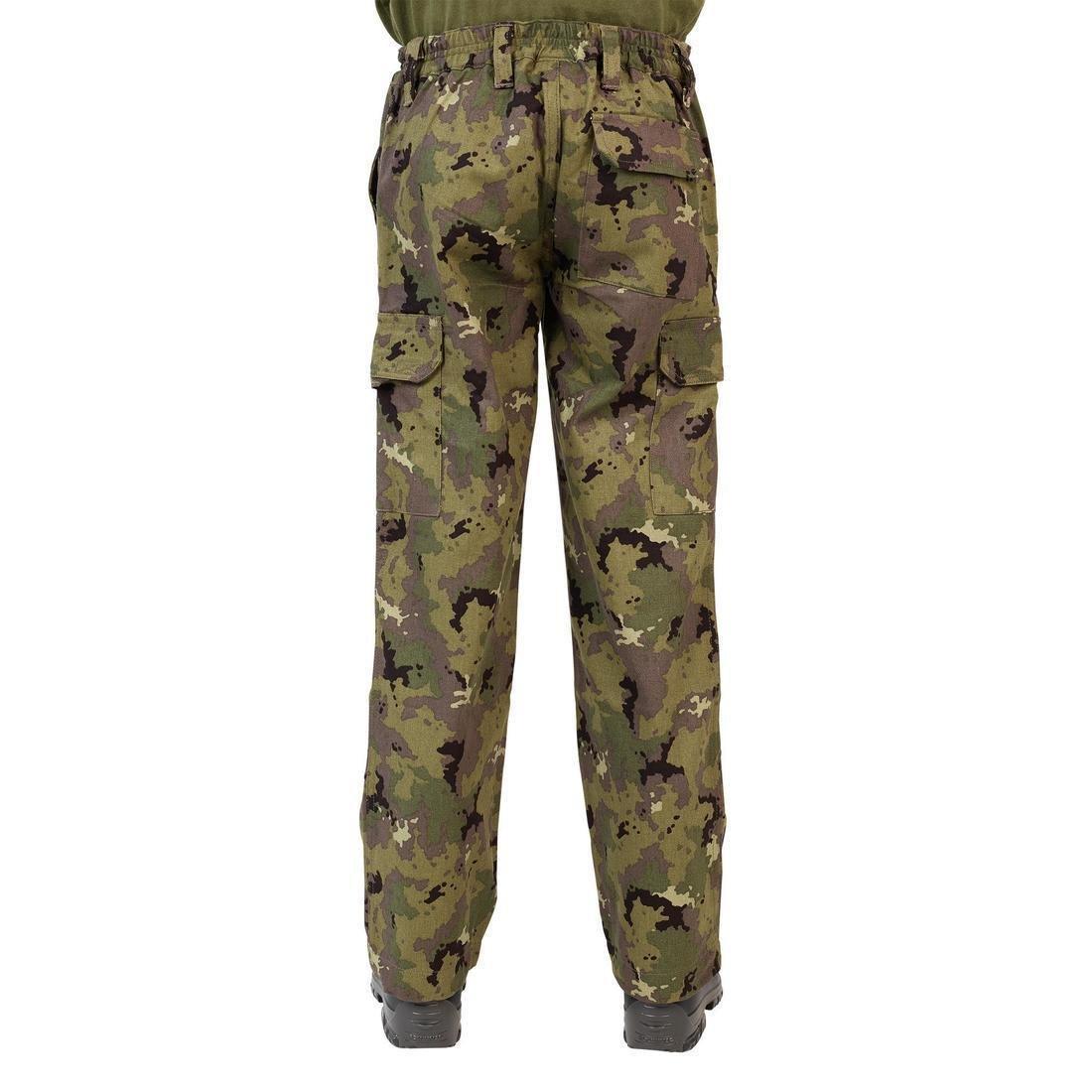 DARK KHAKI Junior Resistant Trousers - 100 green island camouflage, , large image number 2