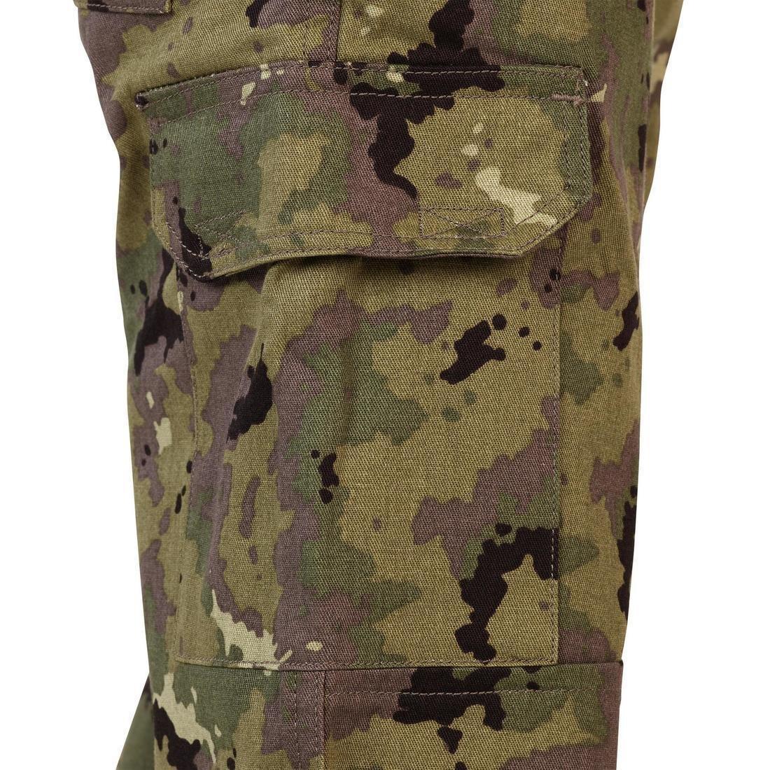 DARK KHAKI Junior Resistant Trousers - 100 green island camouflage, , large image number 6