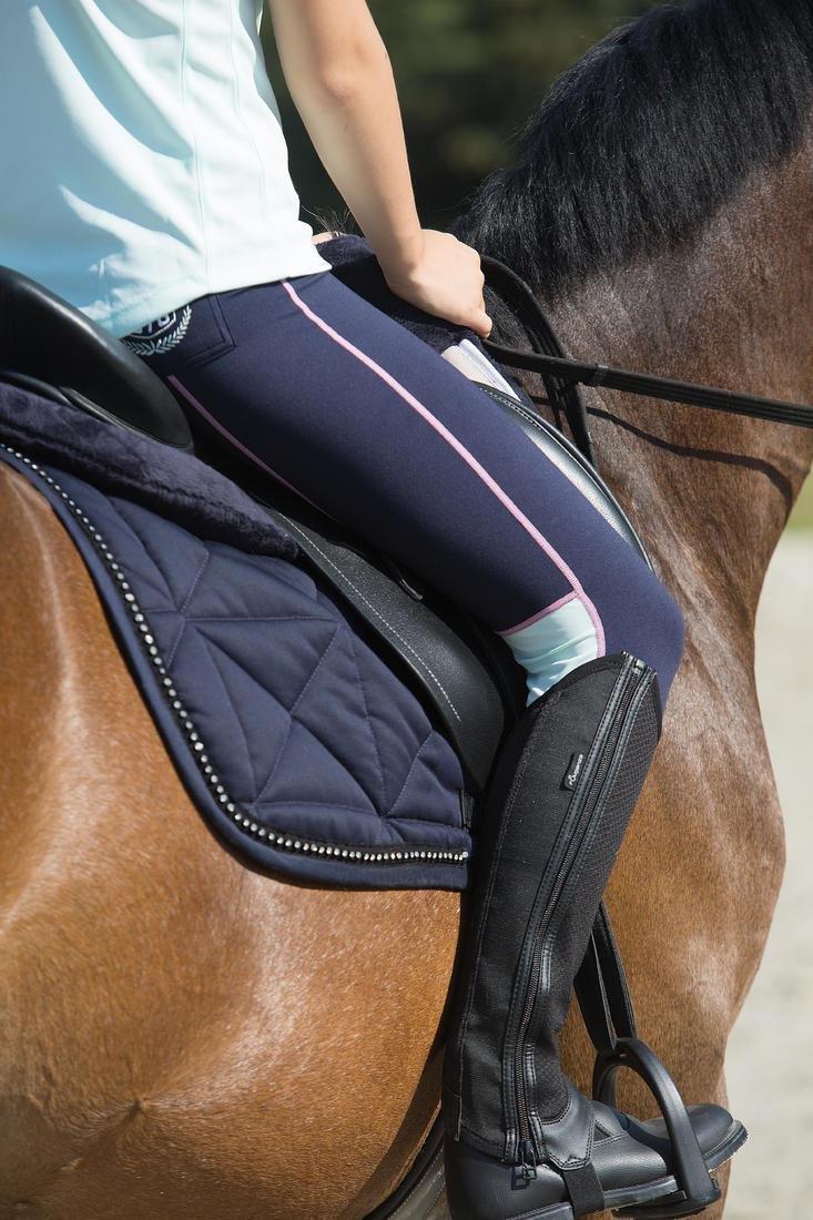 100 Mesh Kids Horse Riding Half Chaps, Black, , large image number 13