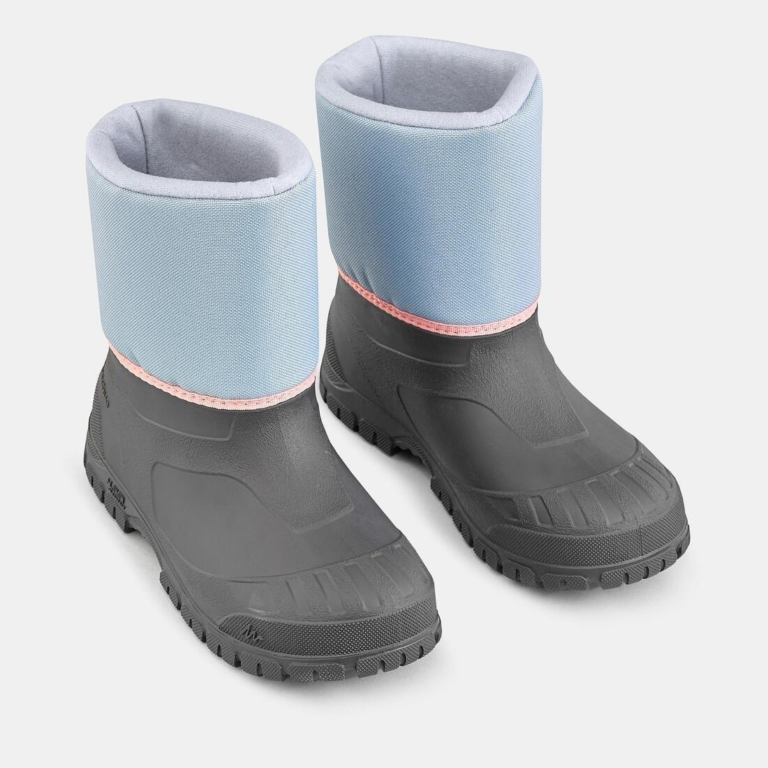 Kids Warm Waterproof Snow Hiking Boots SH100 Warm , Dark Blue, No Color, large image number 8