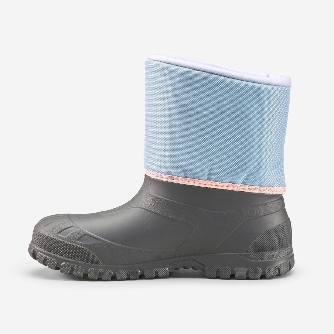 Kids Warm Waterproof Snow Hiking Boots SH100 Warm , Dark Blue, No Color, large image number 9
