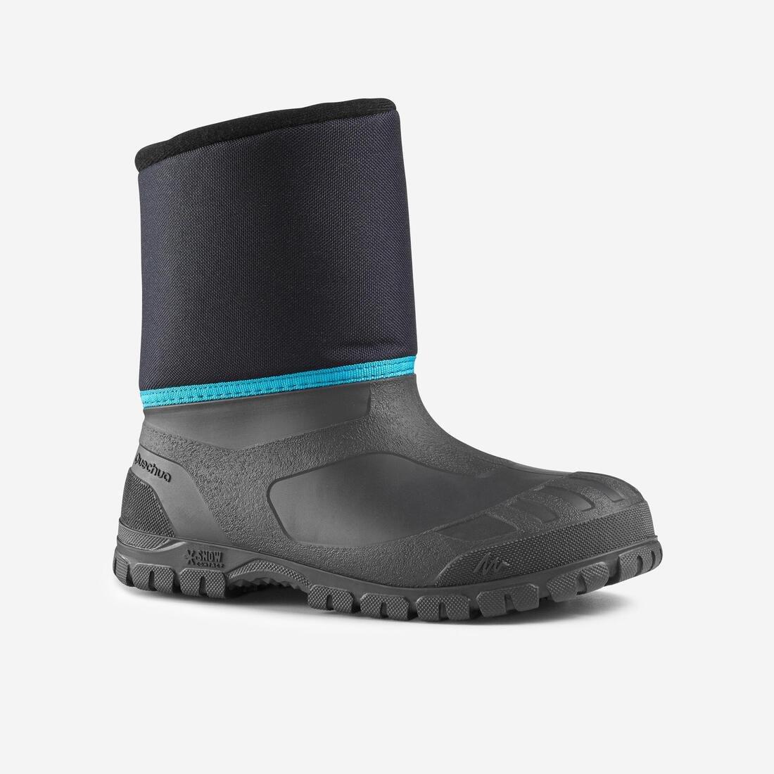 Kids Warm Waterproof Snow Hiking Boots SH100 Warm , Dark Blue, No Color, large image number 12