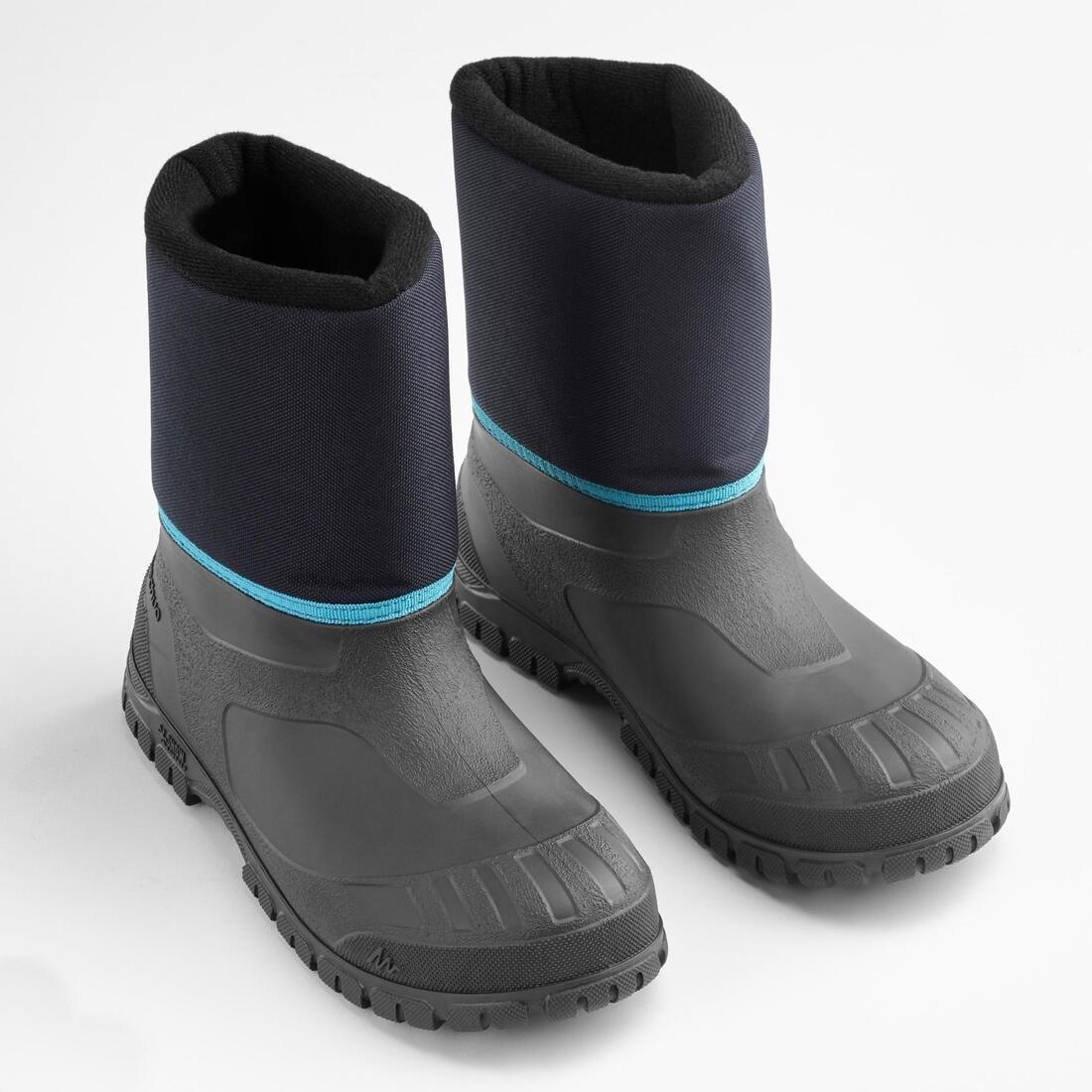 Kids Warm Waterproof Snow Hiking Boots SH100 Warm , Dark Blue, No Color, large image number 13