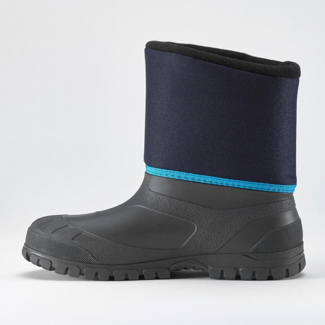 Kids Warm Waterproof Snow Hiking Boots SH100 Warm , Dark Blue, No Color, large image number 14