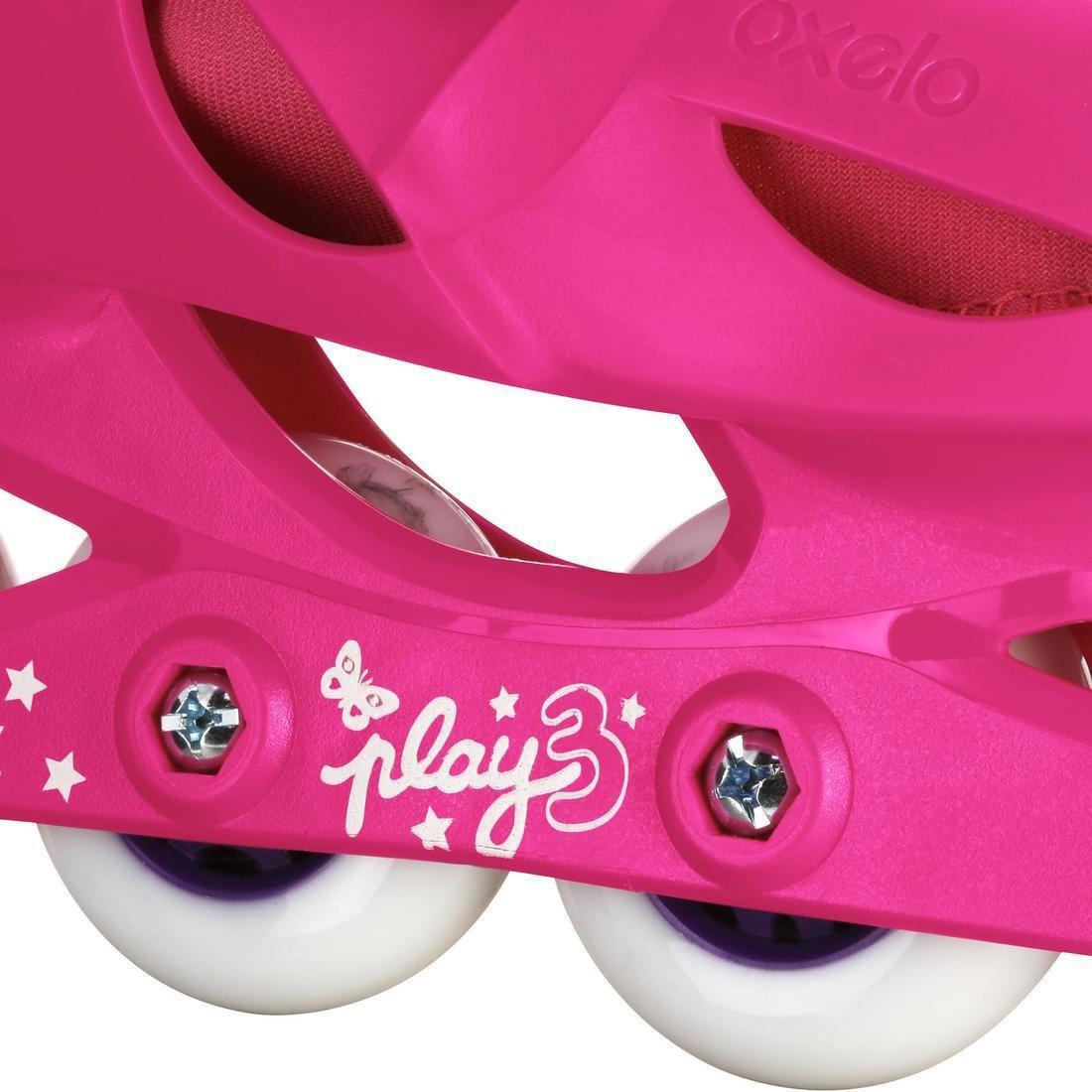 OXELO - Play 3Kids Skates, Fluo Pink