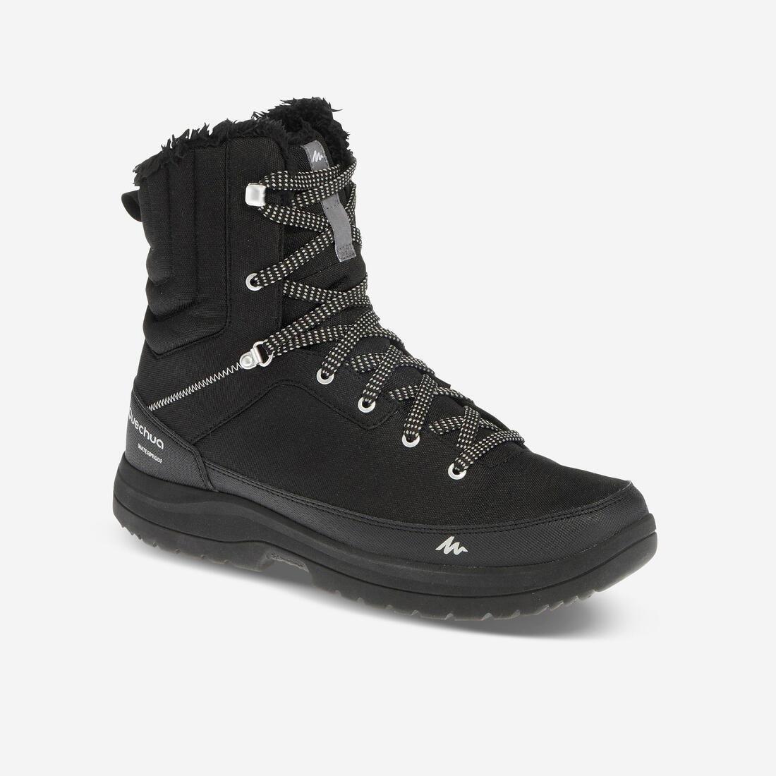 Mens Waterproof Walking Boots, Black, , large image number 1
