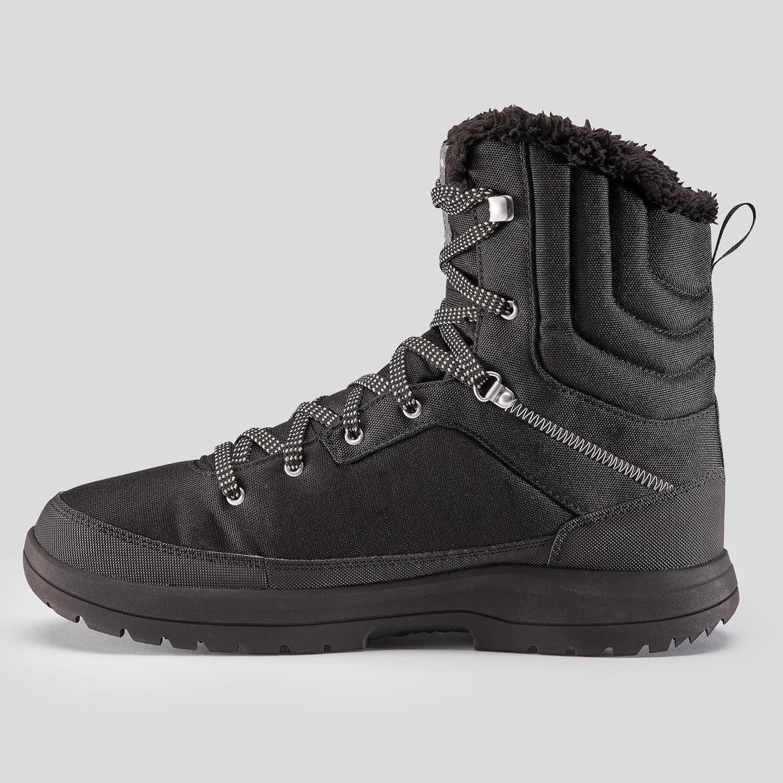 Mens Waterproof Walking Boots, Black, , large image number 2