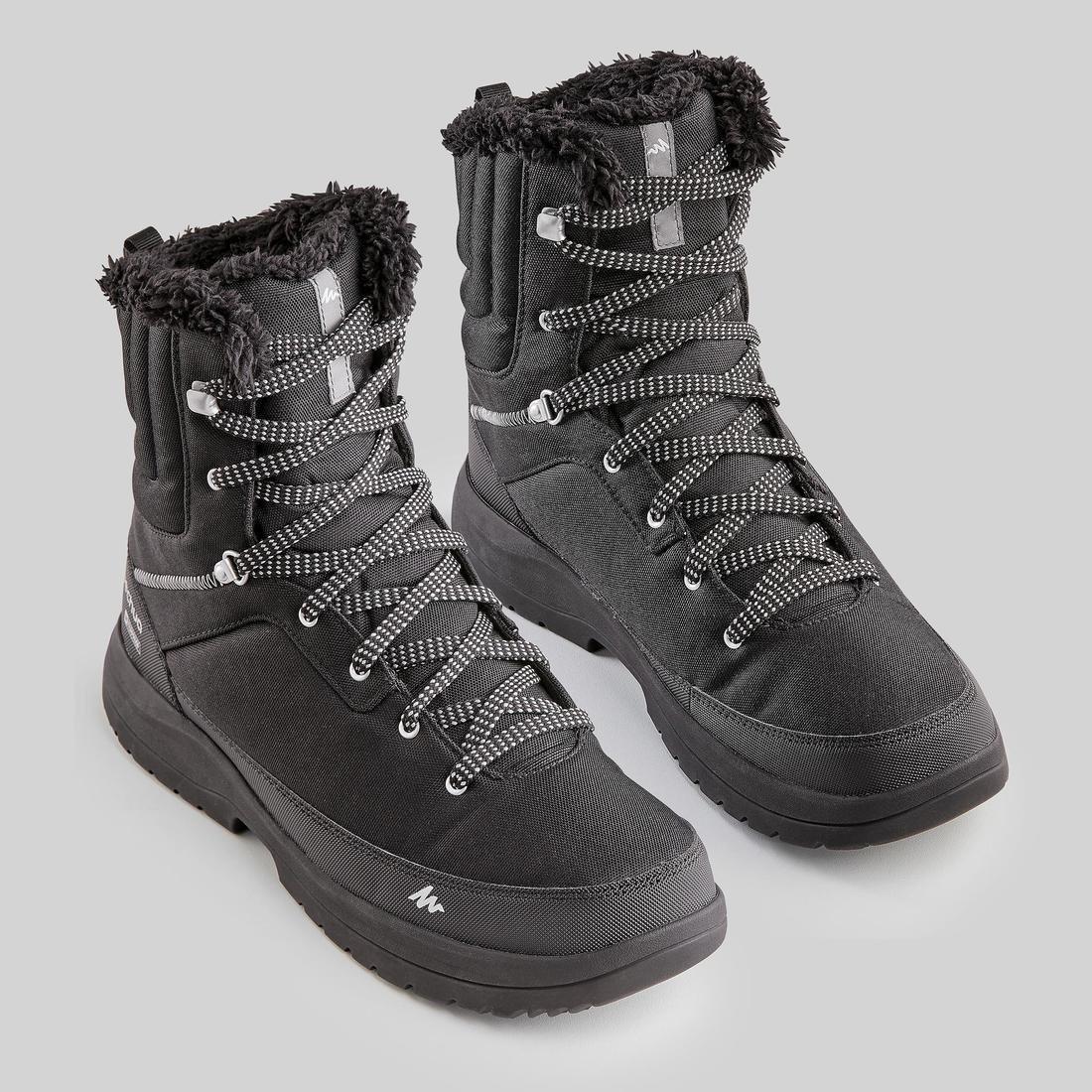 Mens Waterproof Walking Boots, Black, , large image number 7