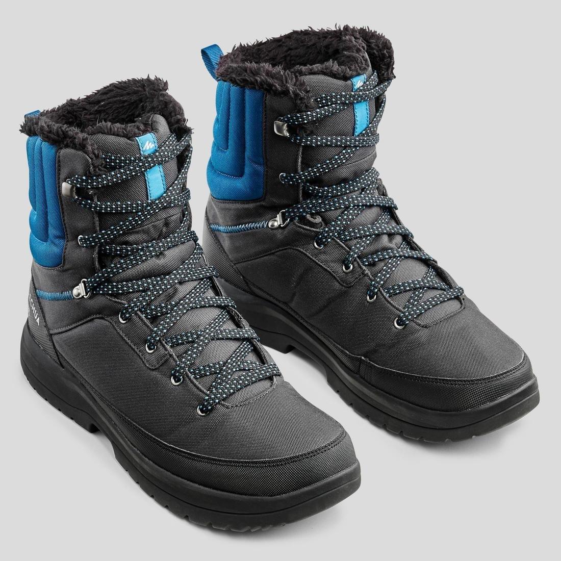 QUECHUA - Mens Waterproof Walking Boots, Black