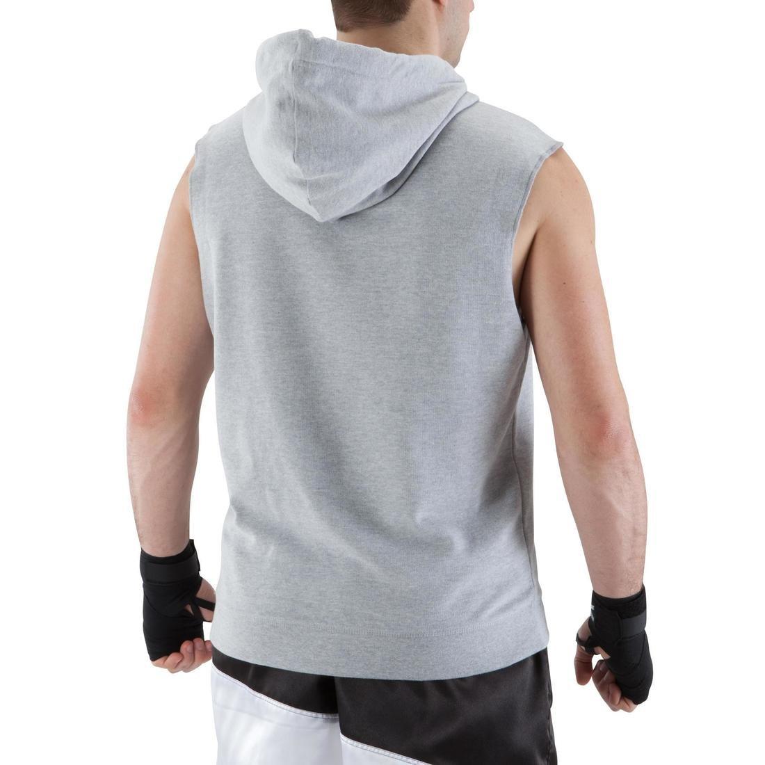 OUTSHOCK - Boxing Hooded Tank Top, Light Grey