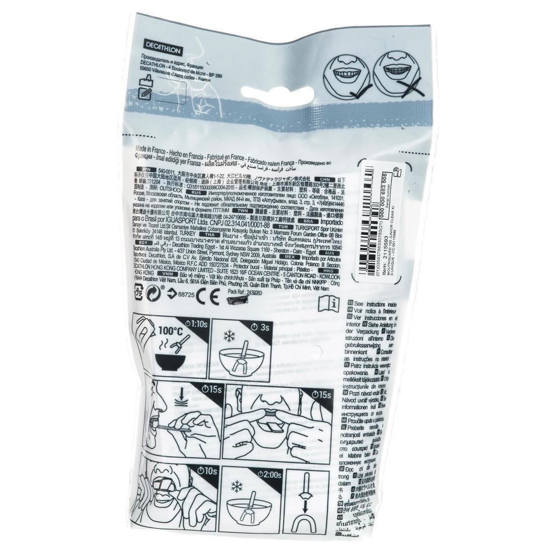 Kids' Transparent Rugby Mouthguard R100, COLORLESS, No Color, large image number 8