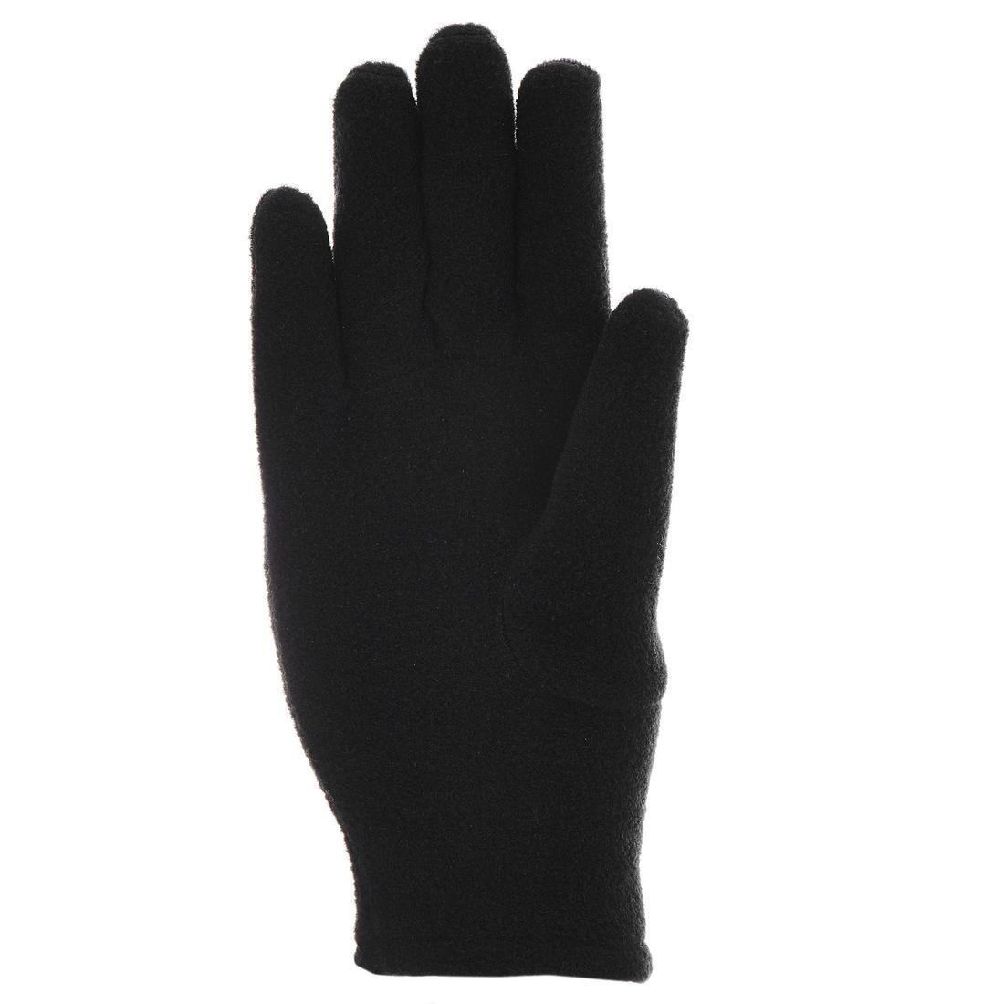 Kids Fleece Hiking Gloves - SH100, Black, No Color, medium