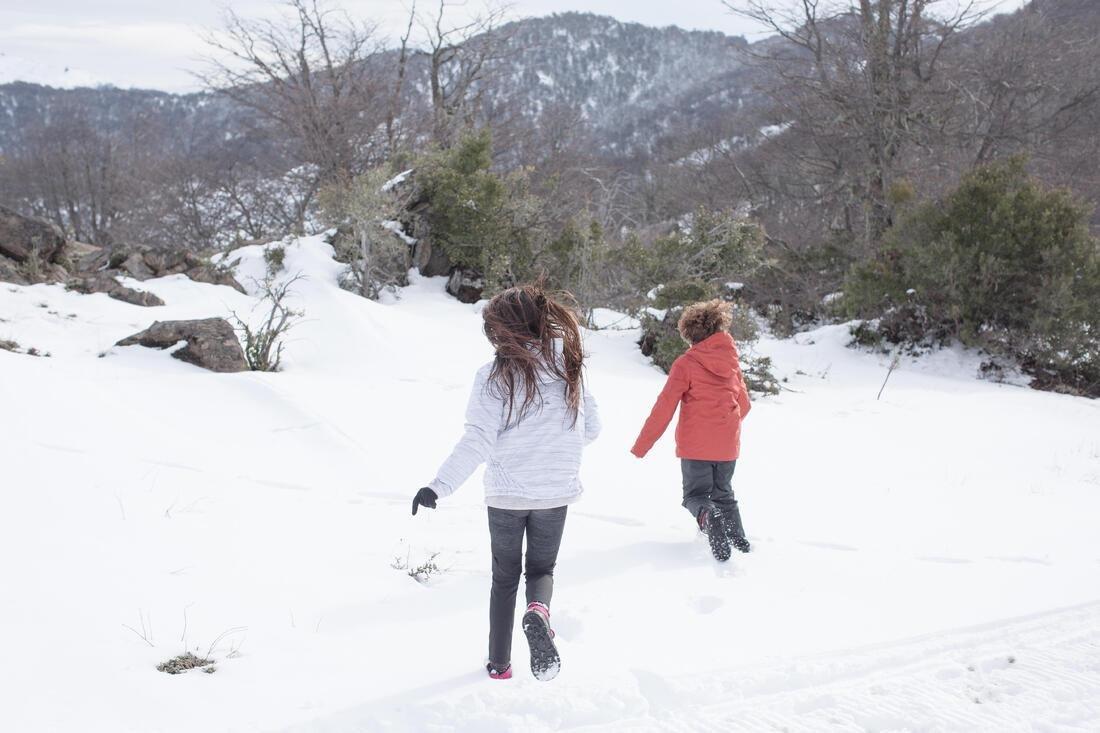 Kids' Warm, Waterproof Lace-up Hiking Boots SH100 Warm, Damson, , large image number 6