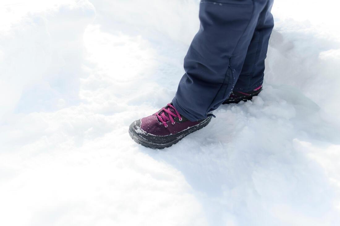 Kids' Warm, Waterproof Lace-up Hiking Boots SH100 Warm, Damson, , large image number 7