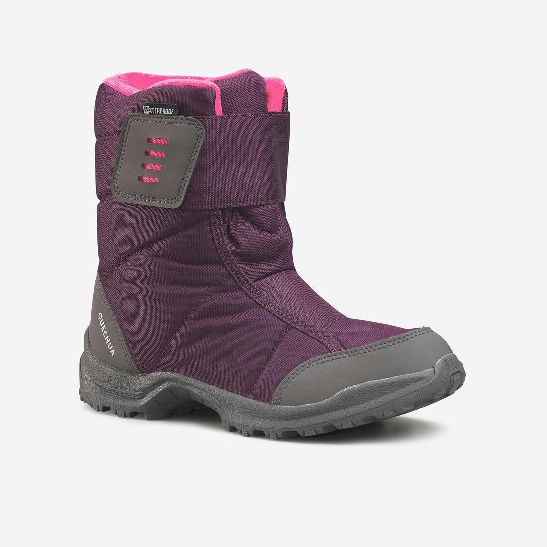 ChildsWaterproof Snow Hiking Boots, Damson, , large image number 1