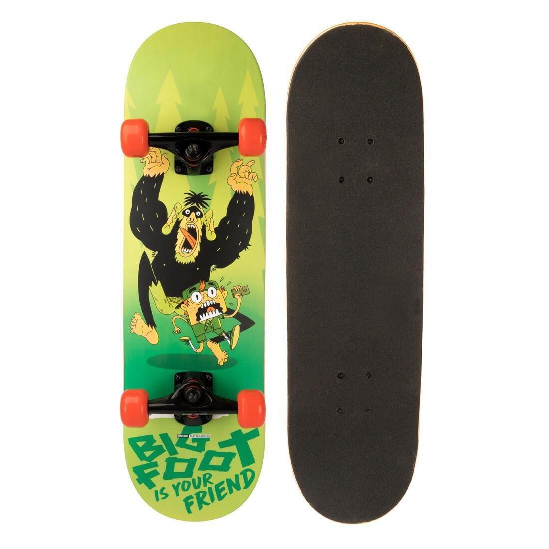 Kids' Beginner Skateboard 100 Gamer, Red, No Color, large image number 0